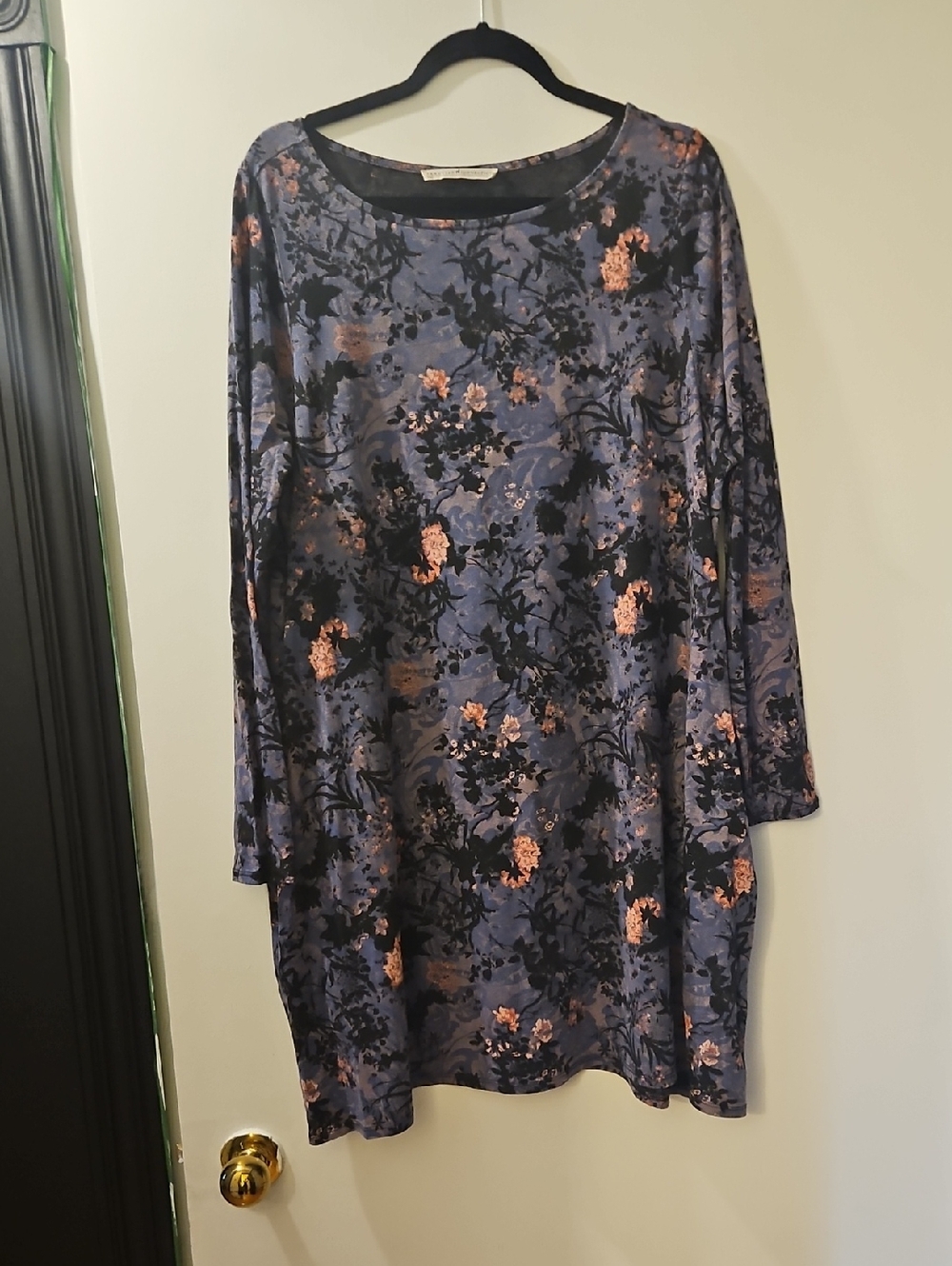 Peruvian Connection Shadow Blossom Babydoll Dress Womens Size XXL